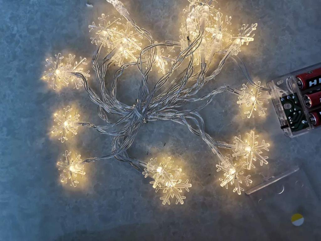 LIHAO Christmas Tree Light Ornaments, 10m, 80 Bulbs, Illumination, LED Tree Lights, Christmas Lights, Snowflakes, Snowflakes, Christmas Ornaments,