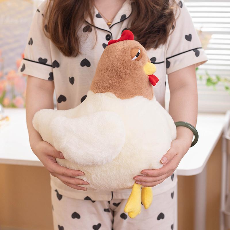 Creative Chickens Shape Plyšová taška Roztomilé Kreslené Kuřecí Crossbody Taška přes rameno Cestovní taška Peněženka pro ženy Dívčí kabelky Tašky