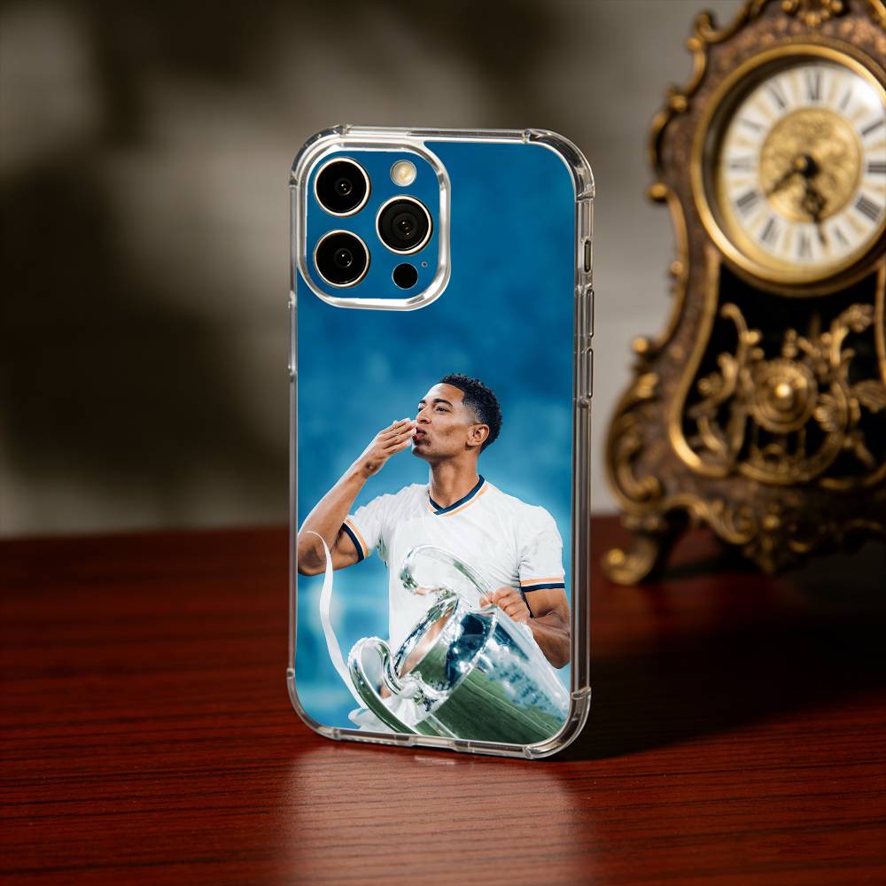 Custodia per Telefono J-Jude Football B-Bellingham Per iPhone 17 16 15 14 13 12 11 Mini Pro Max Plus Copertura Trasparente