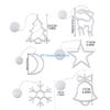 090D Plastic Window Suction Cup Lights Holiday Decor for Christmas 8 Shapes to Choose