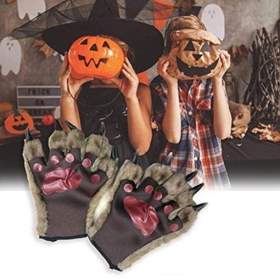 Cosplay lup gorilă cu animal vârcolac sălbatic artificial lung costum de Crăciun cadou mănuși, mănuși, mănuși, gheare, lup, costum, costum,