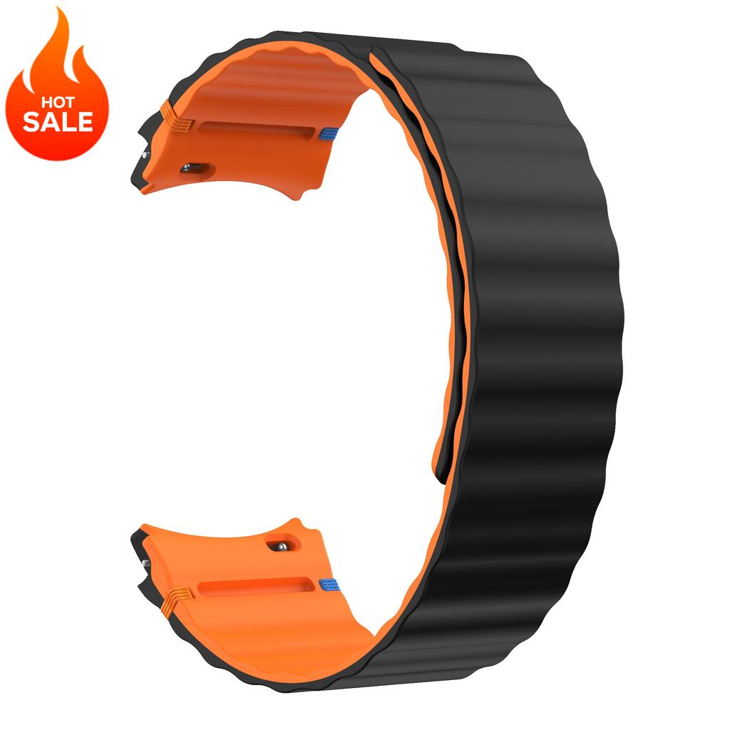 No Gaps Silicone Magnetic Band for Samsung Galaxy Watch 7/FE/6/5/4/Classic 40mm 44mm 5Pro Sport Bracelet for Galaxy Watch 6 4 Classic 43/47mm