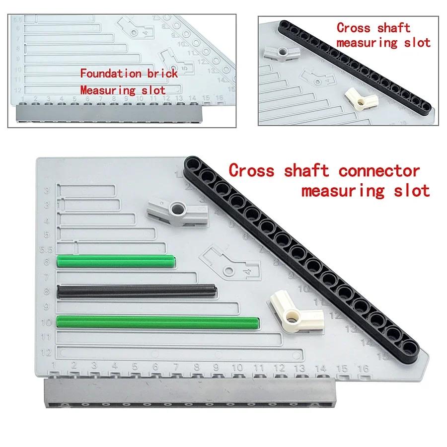 MOC Measuring Ruler Plastic Material Measuring Board Tool Easy Brick Ruler Blocks Multi-functio Construction Bricks Technical Parts Ideal For Children