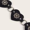 Y2K Rivet Belt Spice Girls PU Leather Waistband Fashion Heart Belt  Dress