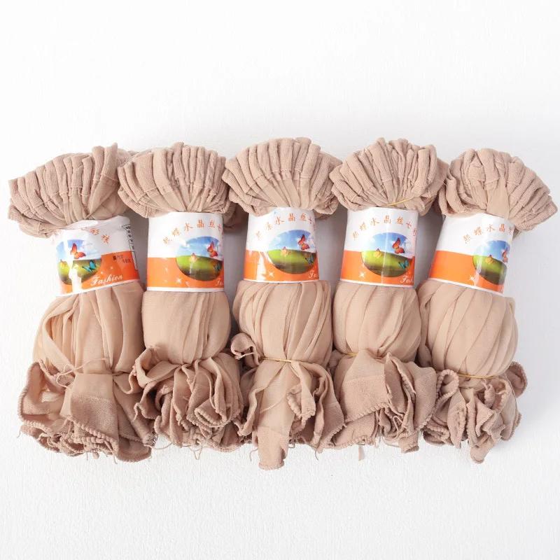 200-10pairs Transparent Summer Socks Ultrathin Women Nylon Ladies Female Short Ankle Meias Elastic Crystal Spring Silk Sox