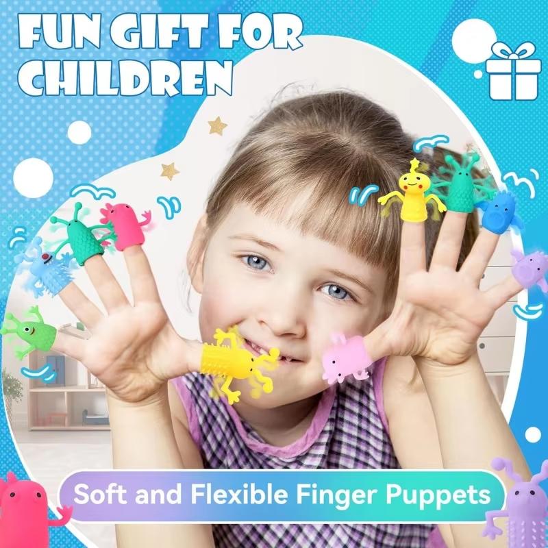 5/10/20/30 PEZZI Marionette da Dito Giocattoli Mostro Carino Gomma Morbida Giocattoli Elastici per Giochi di Ruolo Festa di Compleanno Bambini Gadget per Feste Bambini Bambola Fidget