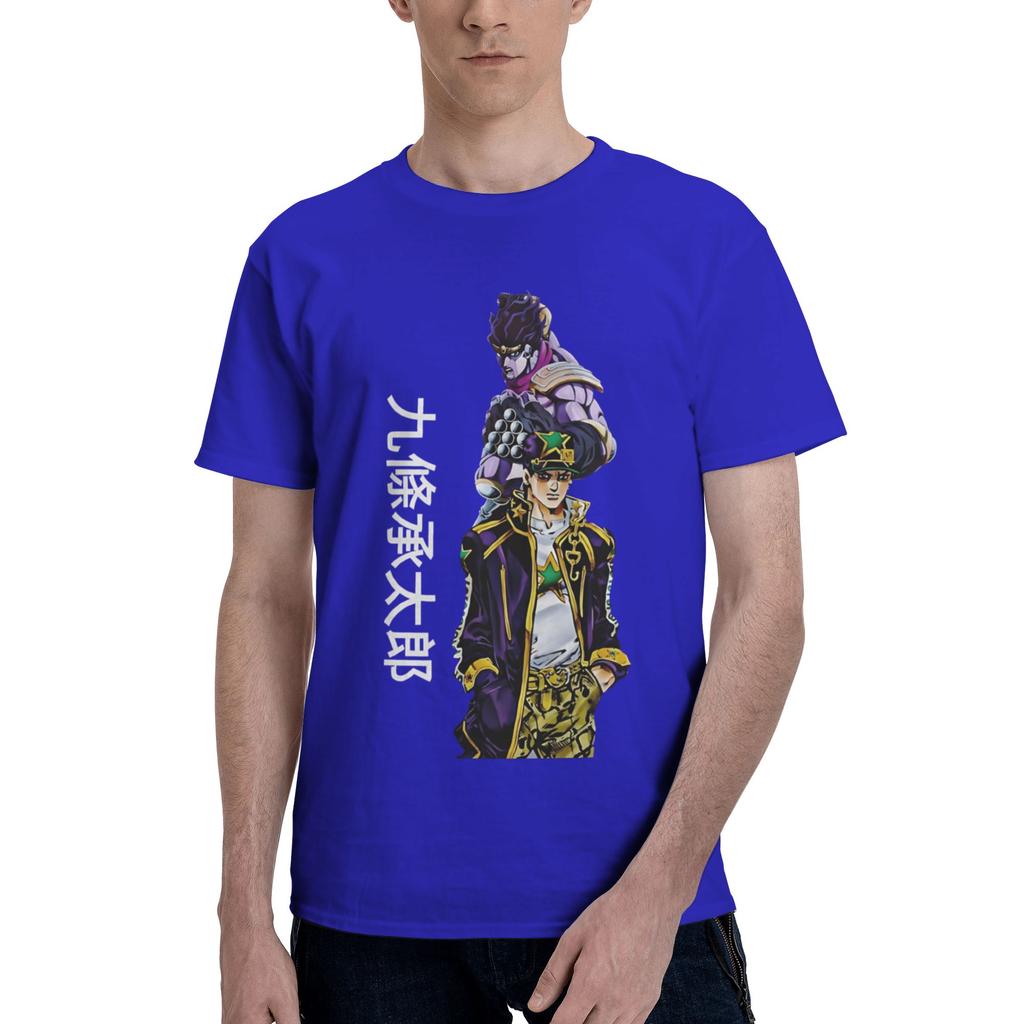 Jojo Men T Shirts JoJos Bizarre Adventure Amazing Tees Short Sleeve Round Collar 100 Cotton Original Tops TShirt