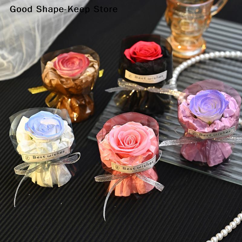 Künstlicher Rosenblumenstrauß Mini Tasche Seifenblumenstrauß Muttertag Valentinstag Party Geschenk Heimdekoration