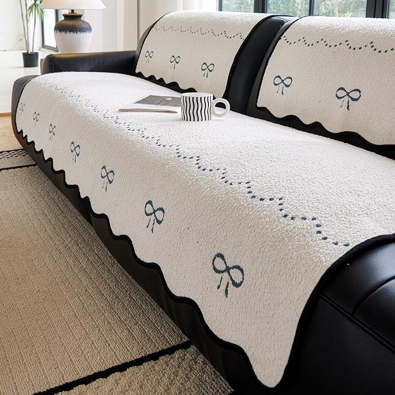 Special-Shaped Sofa Cushion Light Luxury High-End Leather Sofa Special Sofa Seat Cushion One-Piece Straight Non-Slip Sofa Cover