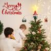 Rotating Christmas Tree Topper with LED Lights and Music Sound Effects Star Shape Xmas Treetop Decoration Holiday Party Favors