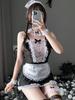 Women Sexy Lingerie French Apron Maid Dress Cosplay Costume Servant Lolita  Babydoll Dress Uniform Erotic Role Play Exotic