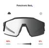 Kapvoe Unisex Color-Changing Cycling Sunglasses – Red-Blue Coated for Mountain & Road Biking