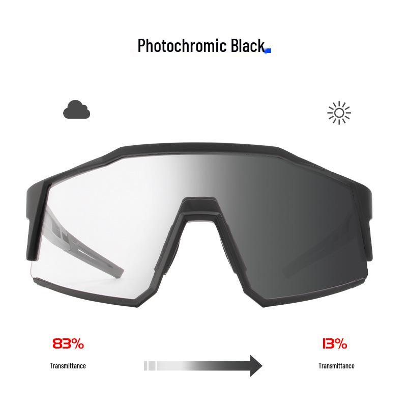 Kapvoe Unisex Color-Changing Cycling Sunglasses – Red-Blue Coated for Mountain & Road Biking