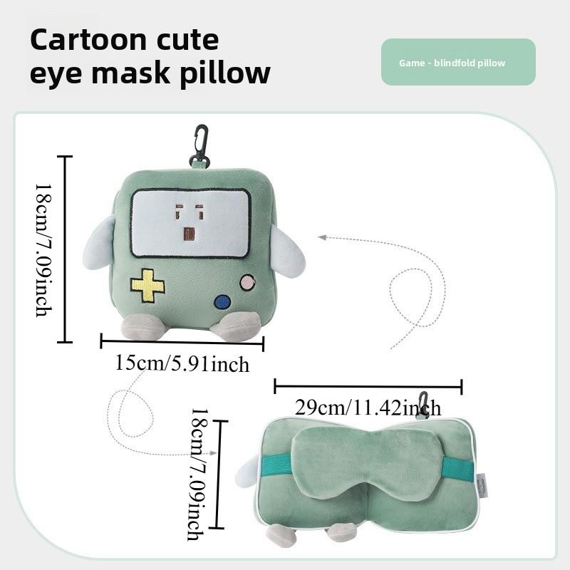 Cartoon Eye Mask Bag Light Blocking Storage Eye Mask Travel Portable Hanging Luggage Neck Pillow Multifunctional