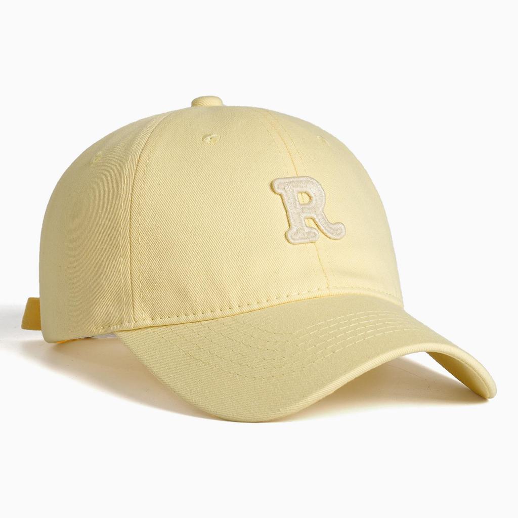 Korean Style Women's Duckbill Sun Visor: Fashionable, Versatile, Small Face Curved Brim with 'R' Letter Design.