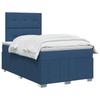 Box Spring Bed with Mattress and Headboard Blue 120 x 200 cm Fabric