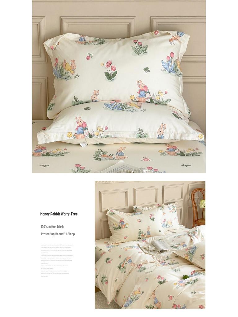 2025 New Style Pure Cotton Pillowcase Set: Simple Twill 48x74 Household Cover (Set of 2)