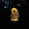 Winter Owl Garden Statue with Light Up LED Figure Solar Light Animal Ornaments Outdoor Figurine Landscape Light