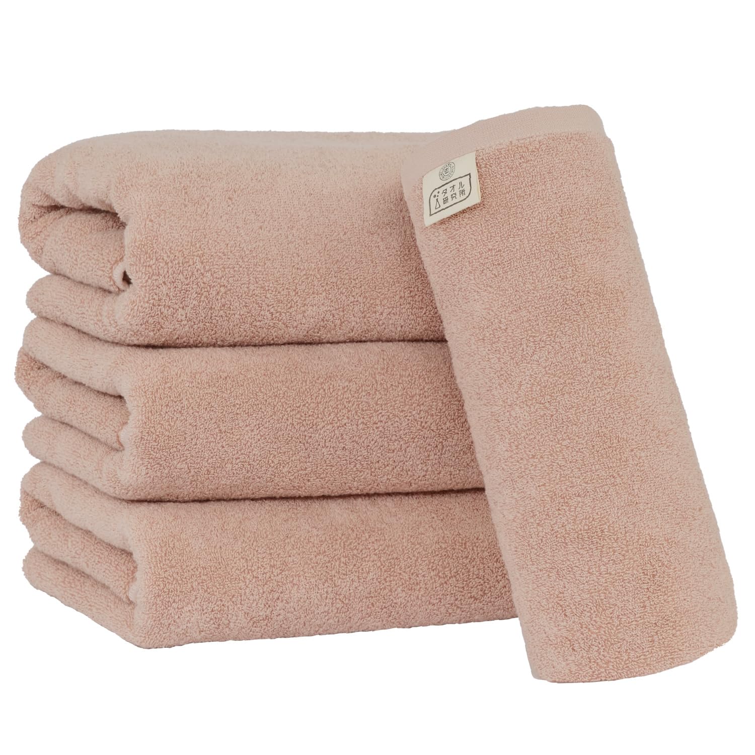 

Towel Laboratory Bath Set of JapanTechnology [Spongy Touch] #033 Towels, Pink, 4, Soft, Medium-Weight, High-Volumn Absorbency, Durable, 100% Cotton,