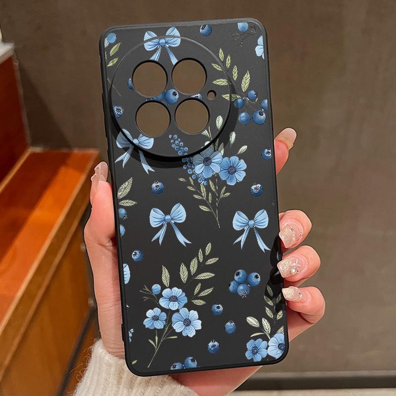 Case For OnePlus 15 13 12 Blueberry Bowknots Floral Pattern Shockproof TPU Silicone Soft Cover For Oneplus Nord 5G 13R 12R 11R