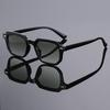1Pc Fashionable Men's Sunglasses, Retro Stylish Trendy Rectangular Frame Glasses, Driving and Commuting, Seaside Vacation