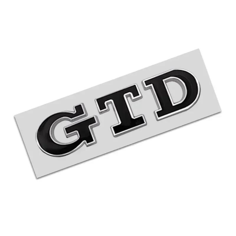 New GTD Emblem 3D Metal Car Sticker Tailgate Badge Sticker Decal For Volkswagen VW Polo Golf 5 6 7 Passat Scirocco GTD Acce