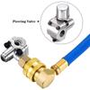 Line Tap Faucet Adapter Kit with Spanner Zinc Alloy Refrigerator Piercing Puncture Adapter Piercing Line Tap Kit