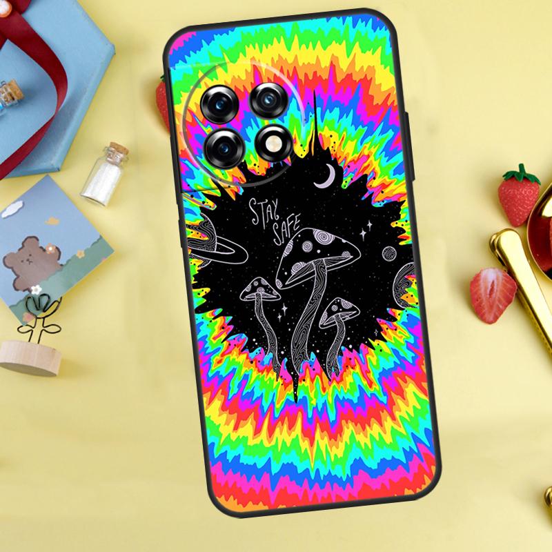 Weird Trippy Mushroom Case For OnePlus 12R 10R 13R 13T 15 13 12 11 10 9 10T 8T Nord CE 5 2 3 4 Lite N20 N30 Cover