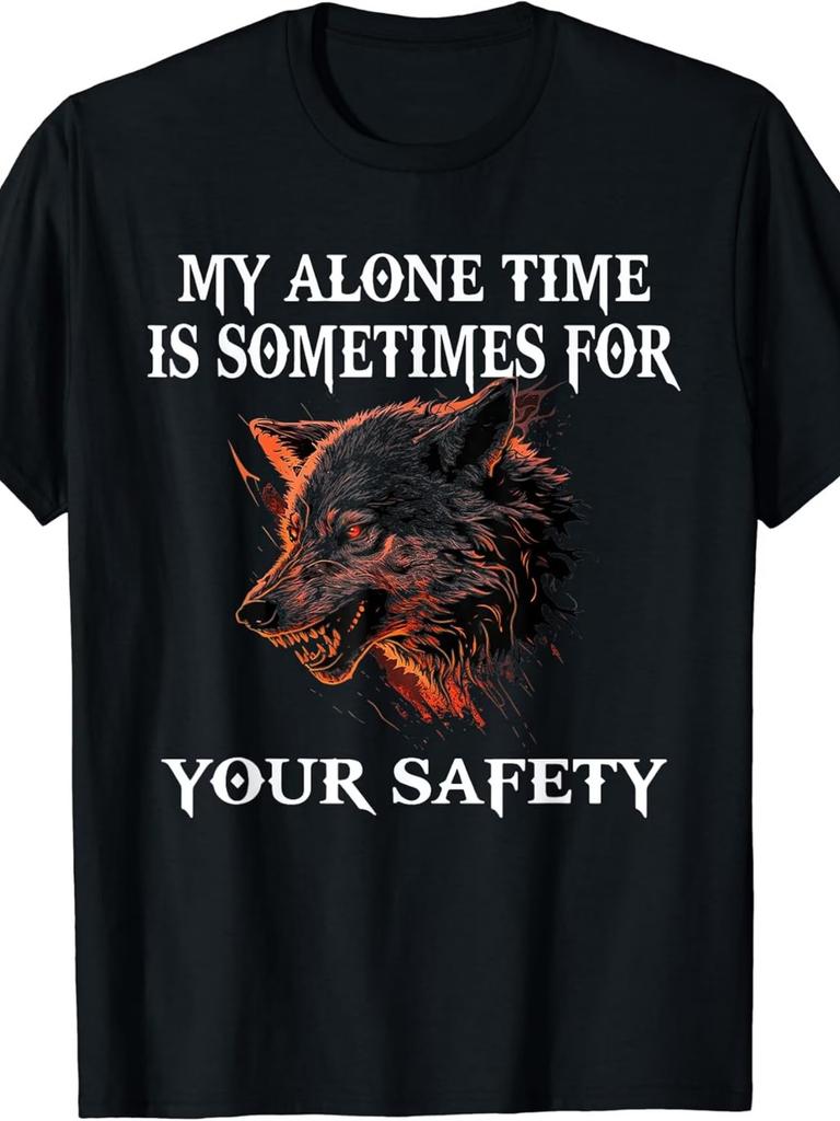 Angry Wolf T-Shirt | Same Style for Men And Women, 2025 Summer, Short-Sleeved, P