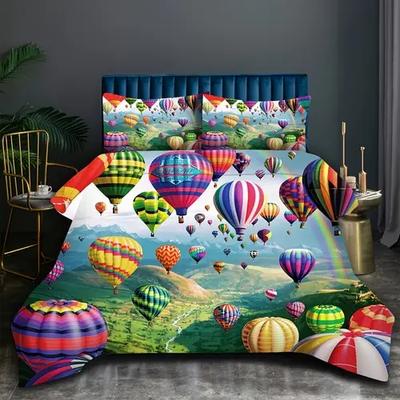 Air Balloon Duvet Cover Duvet Cover With Air Balloon Pattern Suitable For Children Kids Adults Soft Warm Breathable