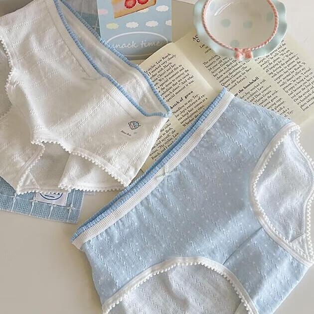 Neixiaoban Women's 5-Pack Pure Cotton Antibacterial Crotch Breathable Mid-Waist Triangle Underwear XL
