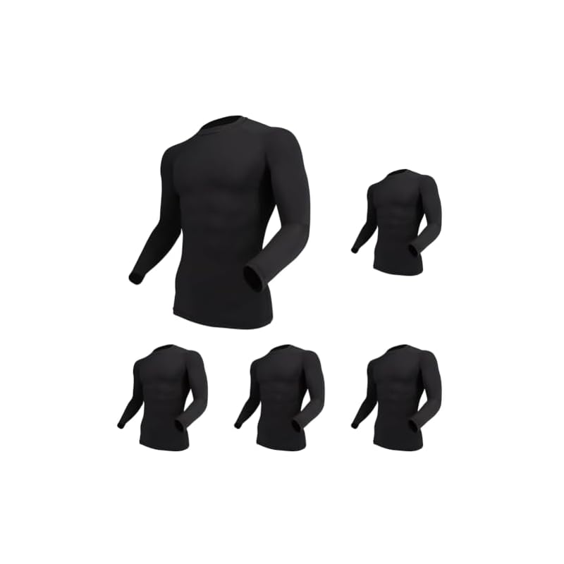 Otahuku Gloves Summer Innerwear Long Sleeve Crew Neck [Sweat-wicking, Quick-drying, Deodorizing, Cooling Touch, Compression, Men's] JW-623 Black M