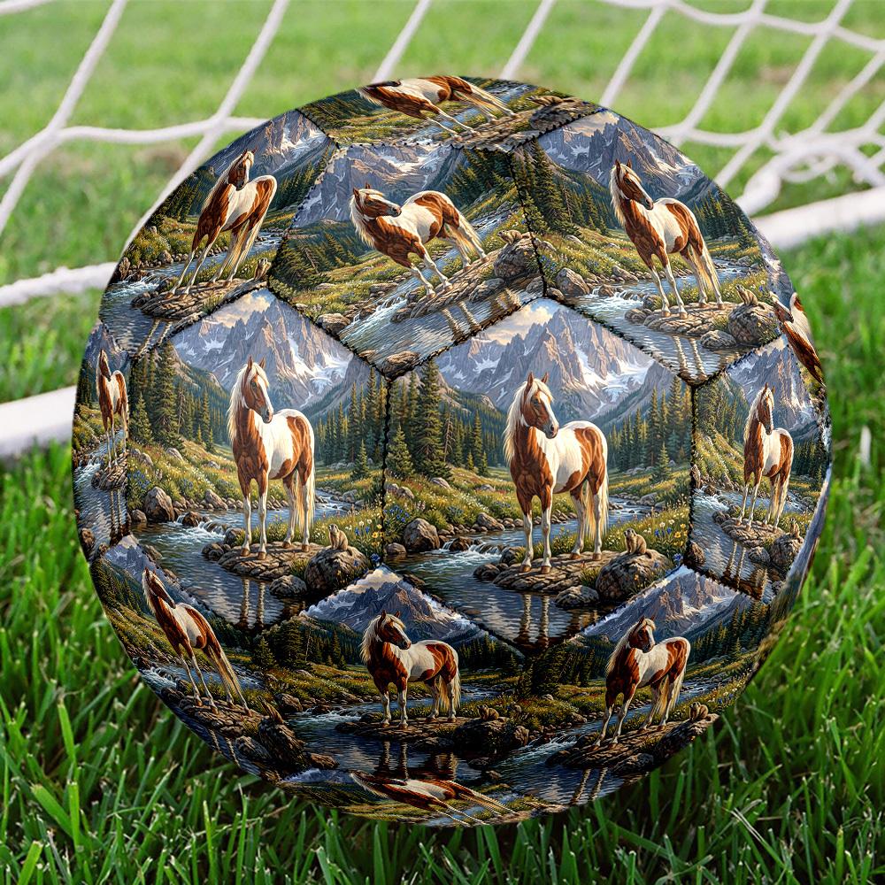 1pc Mountain Horse Reflection Durable Size 5 Soccer Ball Professional Match Training Football Indoor &Outdoor Sports Ball p60132