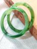 Elegant Chinese Style Jingle Bracelet: Ice-Transparent, Non-Fading Round Bangle Collection