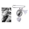 Wedding Bouquet Photo Charm DIY Pin Brooch Making Kit Lacy Frame Charm Oval Picture Frame with Pendant for Holiday Heart