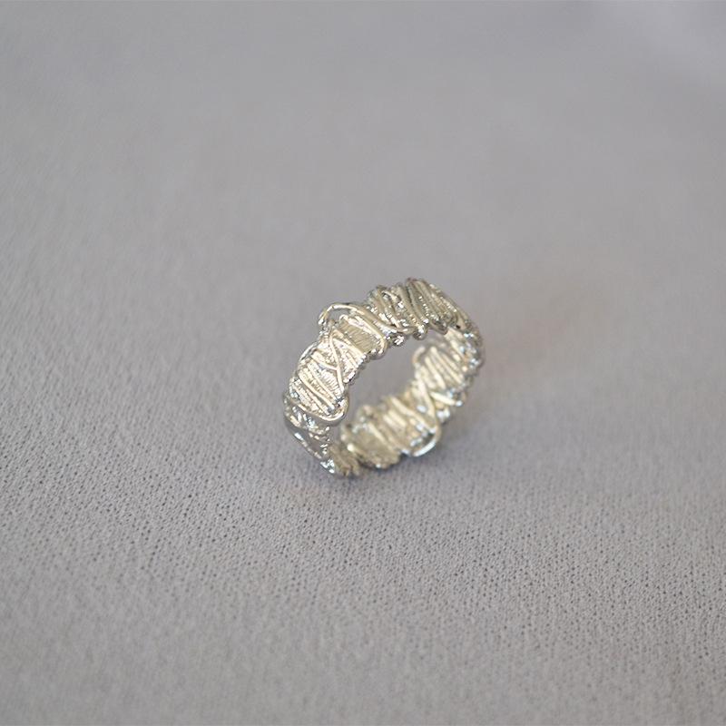 

Открытое кольцо из корейского золота с филигранью: Модный современный дизайн для женщин Adjustable серебряный