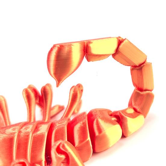 3D Printed Scorpion Figurine Movable Joints Simulation Scorpion Figure Articulated Animal Model Toy Home Office Bookshelf Desktop Decoration Ornament