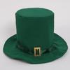 St. St. Patrick's Day Kostüm Frack Leprechaun Irisch Grün Gotisch Vintage Steampunk Frack Zylinder Fliege Halloween Kostüm