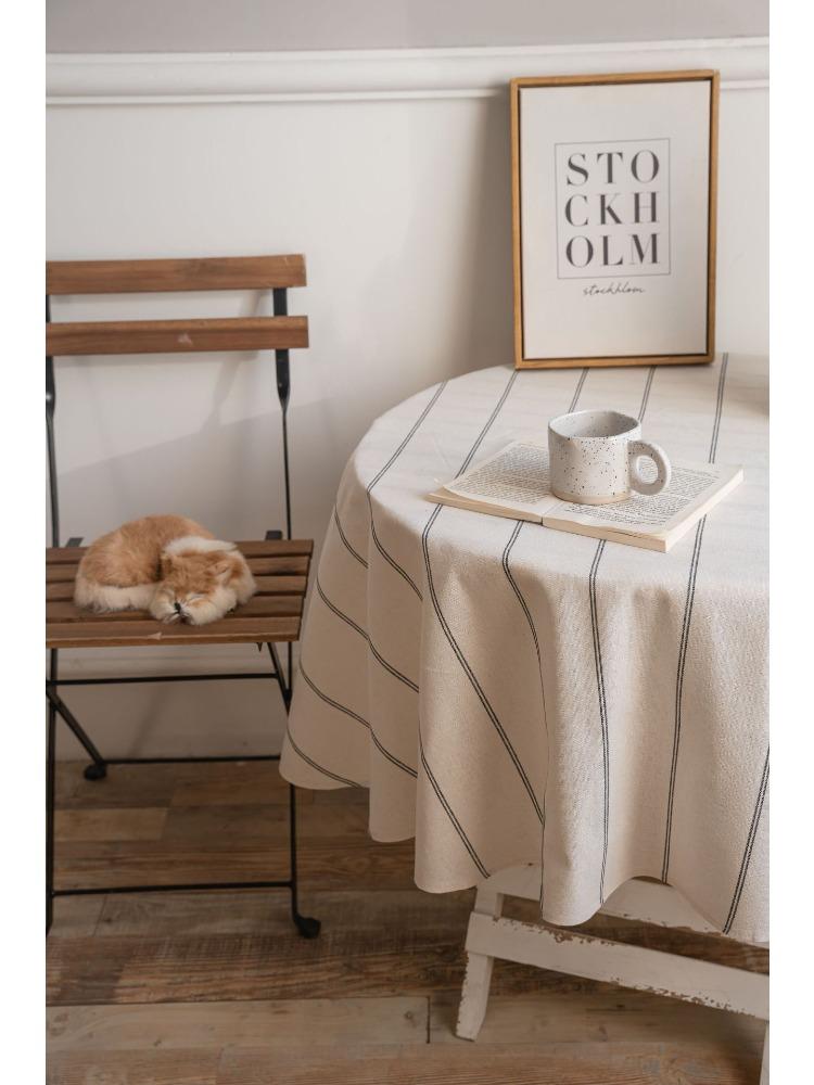 Tablecloth American Table Cloth Coffee Table Cloth Round Tablecloth Round Adhesive Table Cover for Small Round Tables, Dining Room