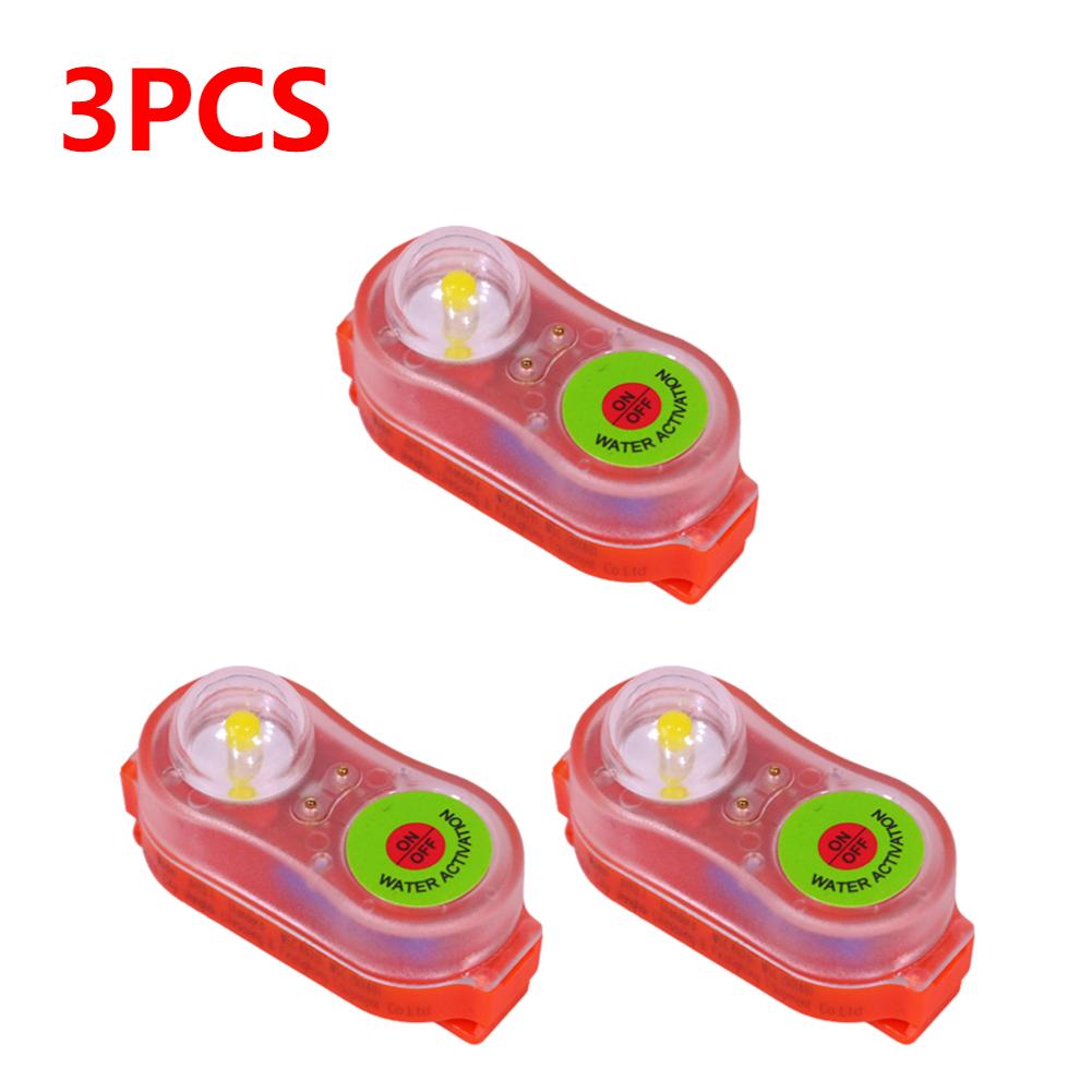 1-10pcs LED Lithium Life Jacket Lamp Conspicuous Attract Light Lamp Seawater Self-Lighting Light Life-saving For Life Vest