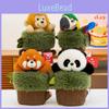 Panda Tree Stump Hand Puppet Plush Animal Toy For Kids Play And Gift