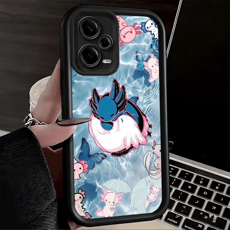 Phone Case for Xiaomi Redmi Note 15 14 13 Pro Plus Axolotl Cartoon Cute Shell 12S 11 11S 11T 5G 14S Soft Silicone Funda