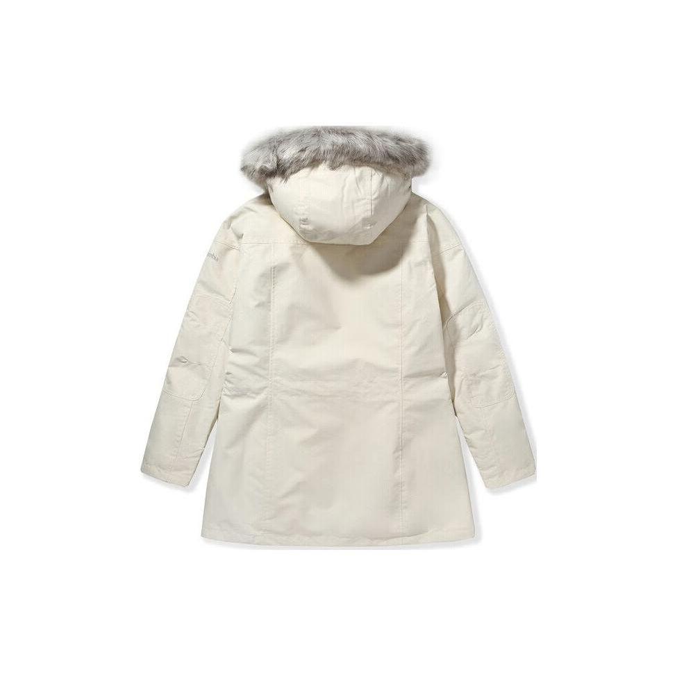 Columbia Omni-Heat Solid Waterproof Hooded Three-In-One Detachable Cotton Liner Breathable Lightweight Jacket Women Jackets White WR0004-191