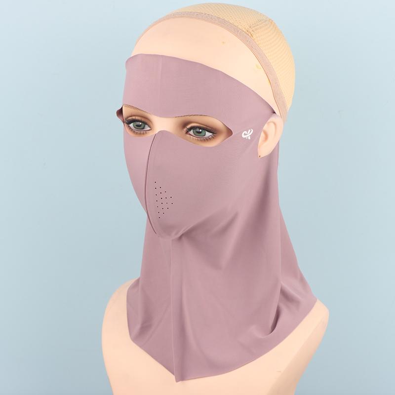 Ice Silk Sun Protection Mask Anti-Uv Neck Scarf Neck Protection Dustproof Sunshade Face Mask Summer