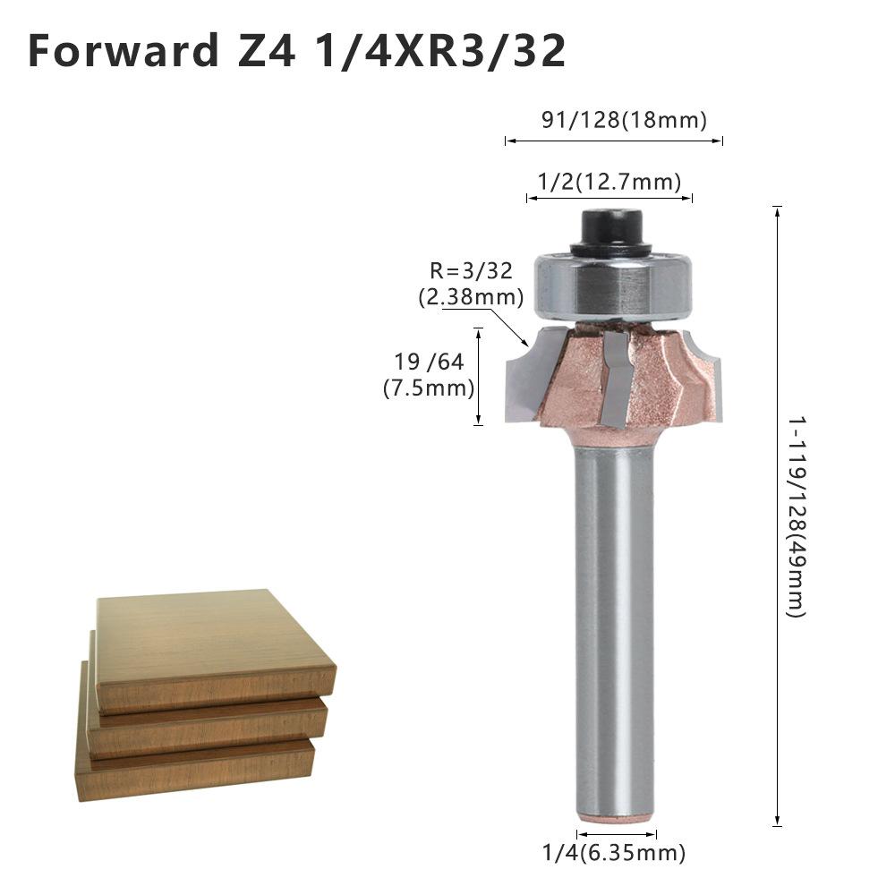 Four-Blade Rounded Corner Knife, Edge Banding Knife, Forward Rotation And Reverse Rotation, Double R Line Knife, Woodworking Decoration Cabinet Door