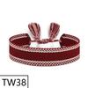 Customizable Handmade Bohemian Tassel Bracelet with Embroidered Logo - European & American Ethnic Friendship Style