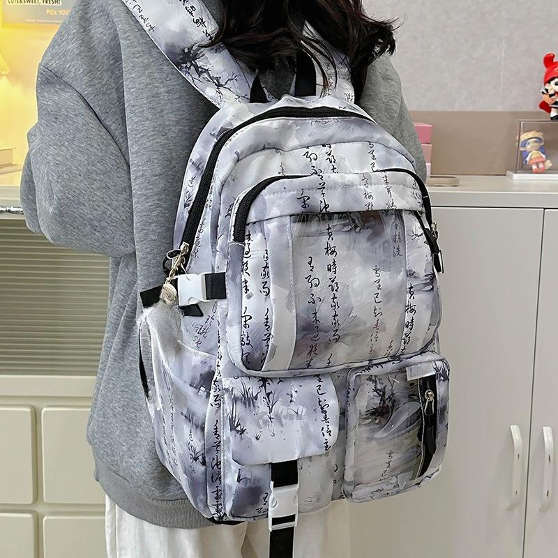 Transparent Schoolbag, Large-capacity Backpack for Girls, High School Students, Casual Computer Backpack