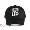 Never Give Up A Motto for Life Baseball Cap Fashion Outdoor Sports Sunhat Unisex Snapback Cap Womens