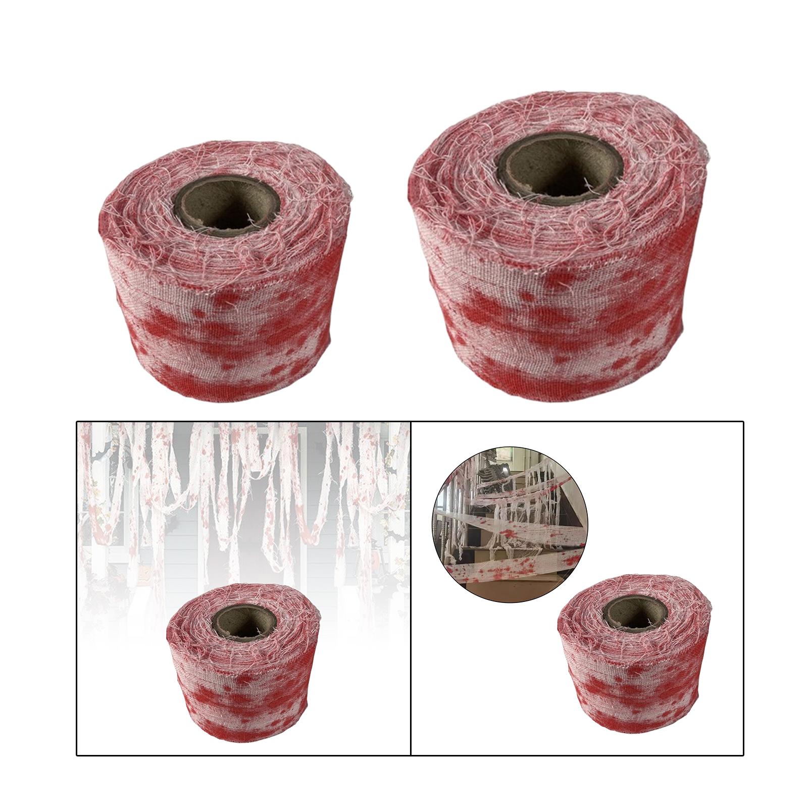 

Halloween Bloody Gauze 10M Lightweight Haunted House Supplies Practical Halloween Decor for Horror Parties Halloween Gift Room 3cmx10m