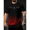 New Summer Men's Fashion T-shirt Personality Simple Pattern Printed Men's T-shirt Top